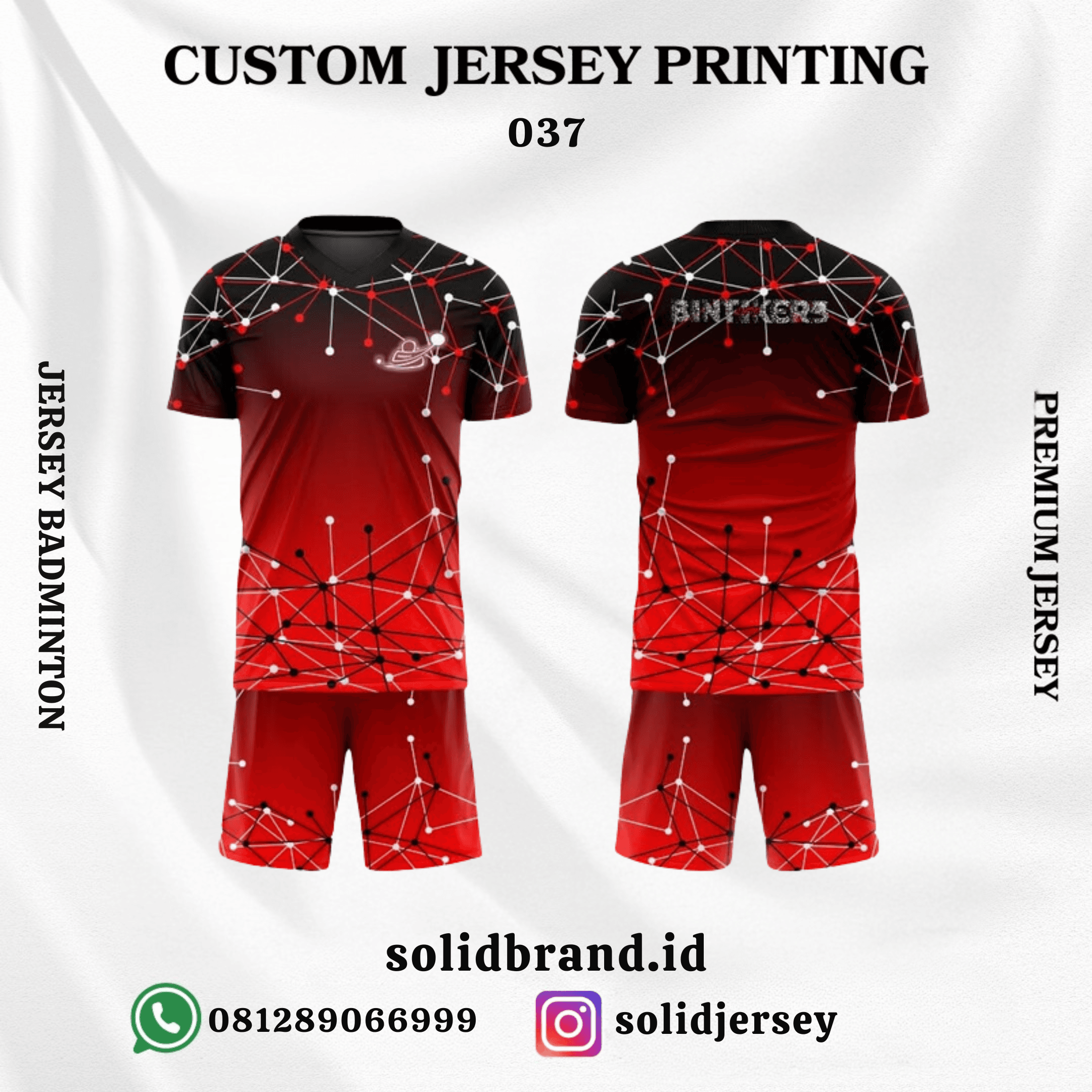 SOLID Jersey Badminton Custom – Full Printing