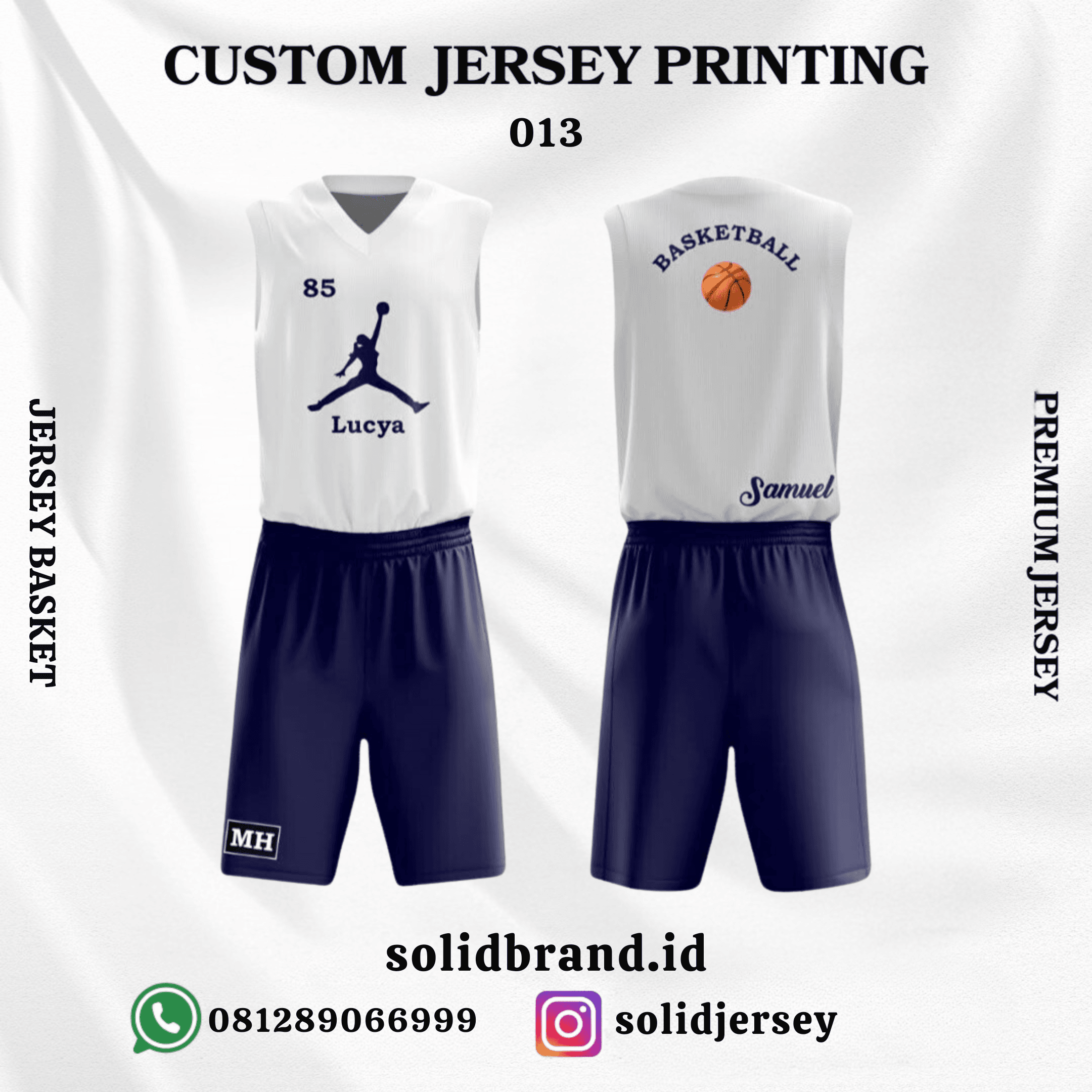 SOLID Jersey Basket Custom - Full printing