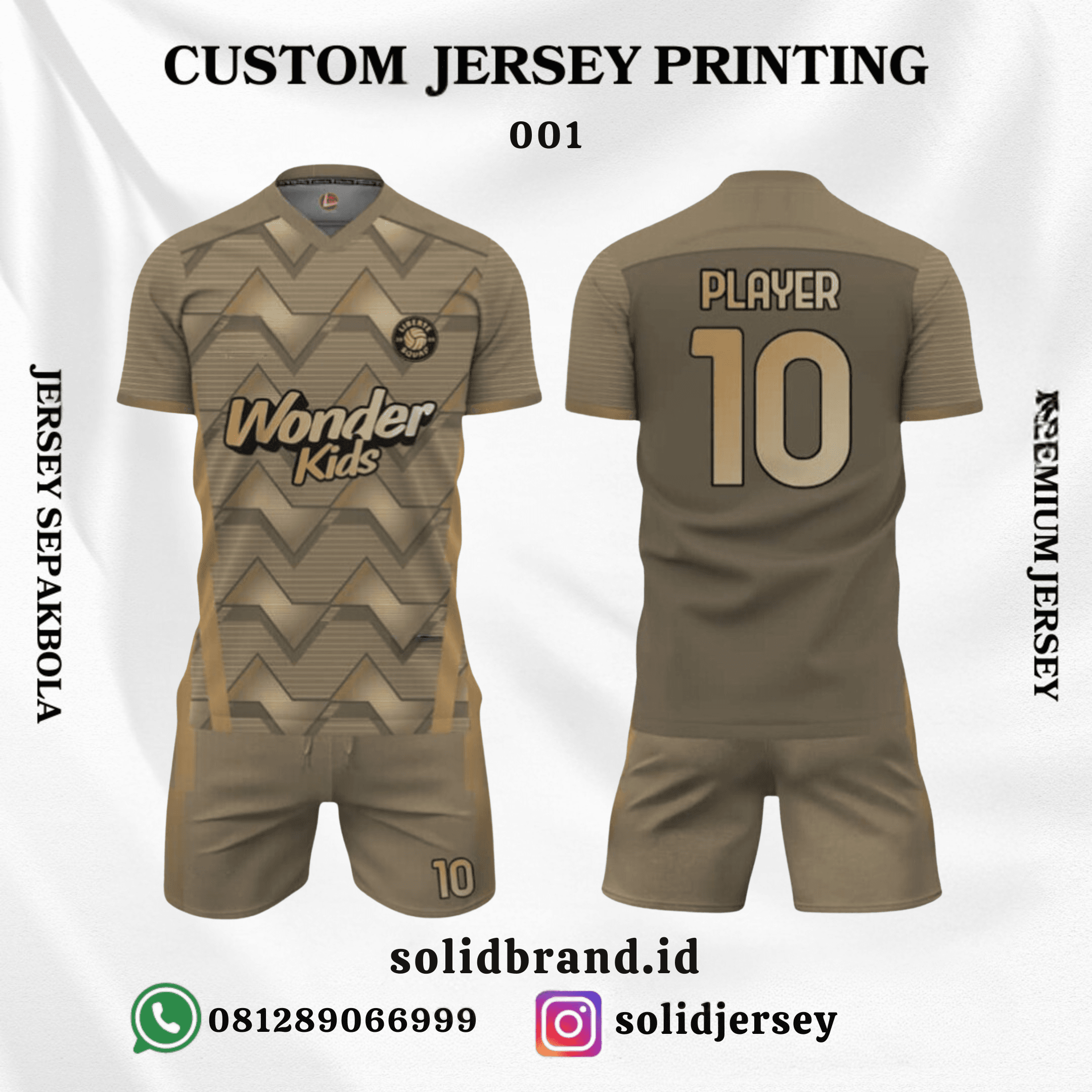 SOLID Jersey Sepakbola Custom - Full printing
