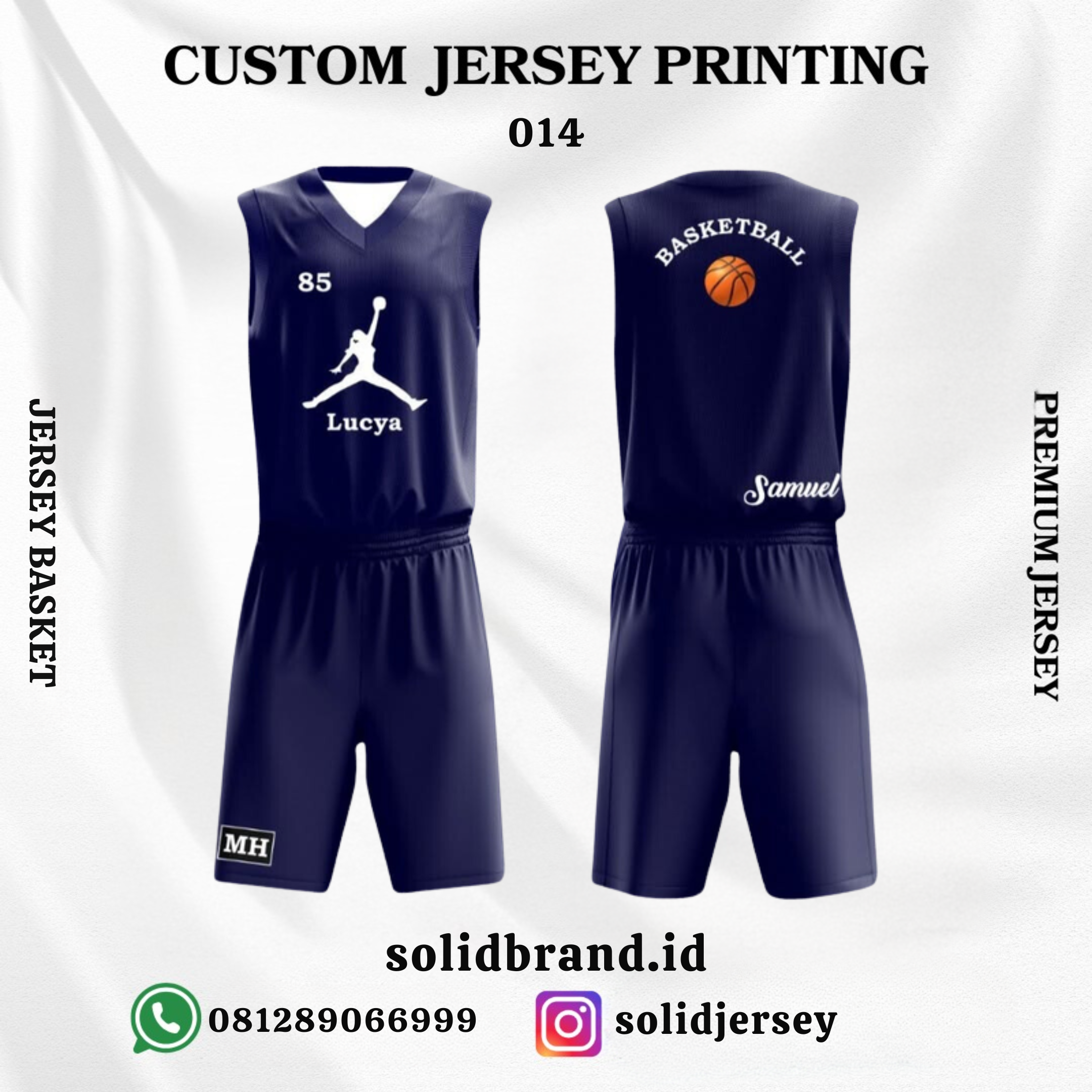 SOLID Jersey Basket Custom - Full printing