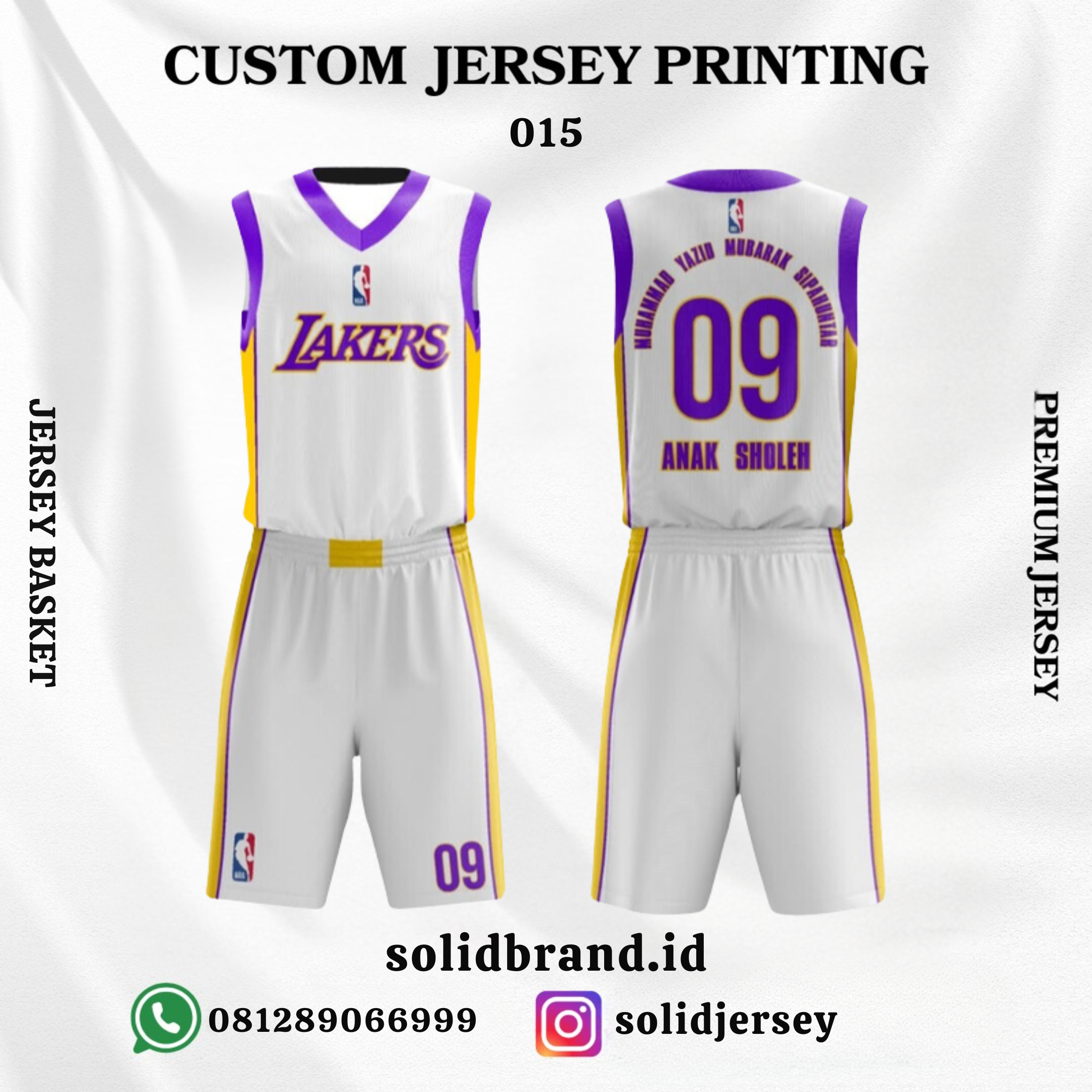 SOLID Jersey Basket Custom - Full printing
