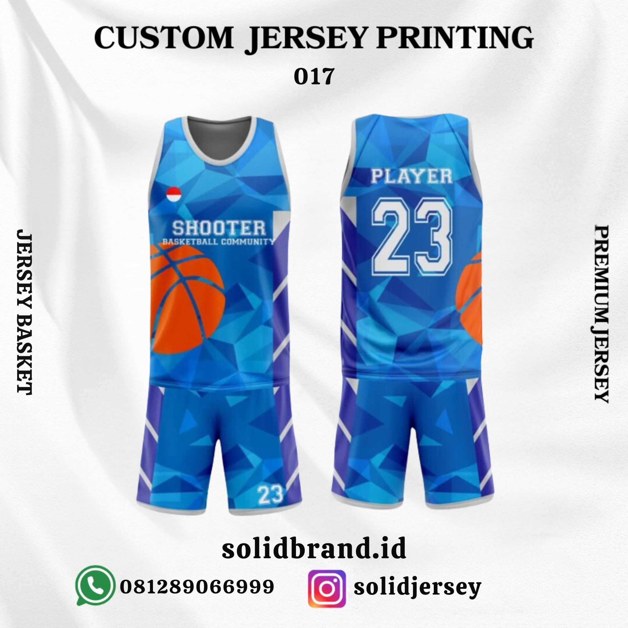 SOLID Jersey Basket Custom - Full printing