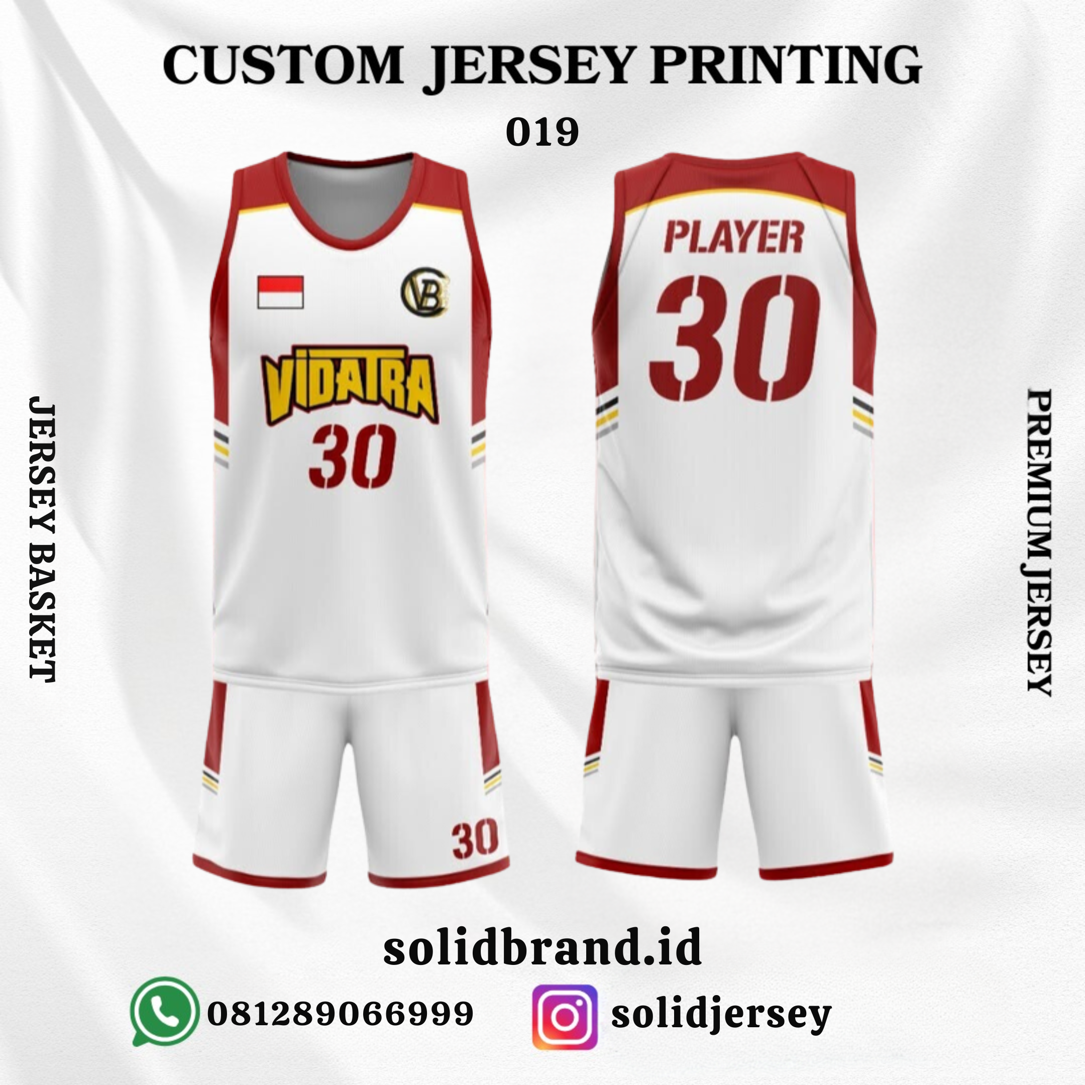 SOLID Jersey Basket Custom - Full printing