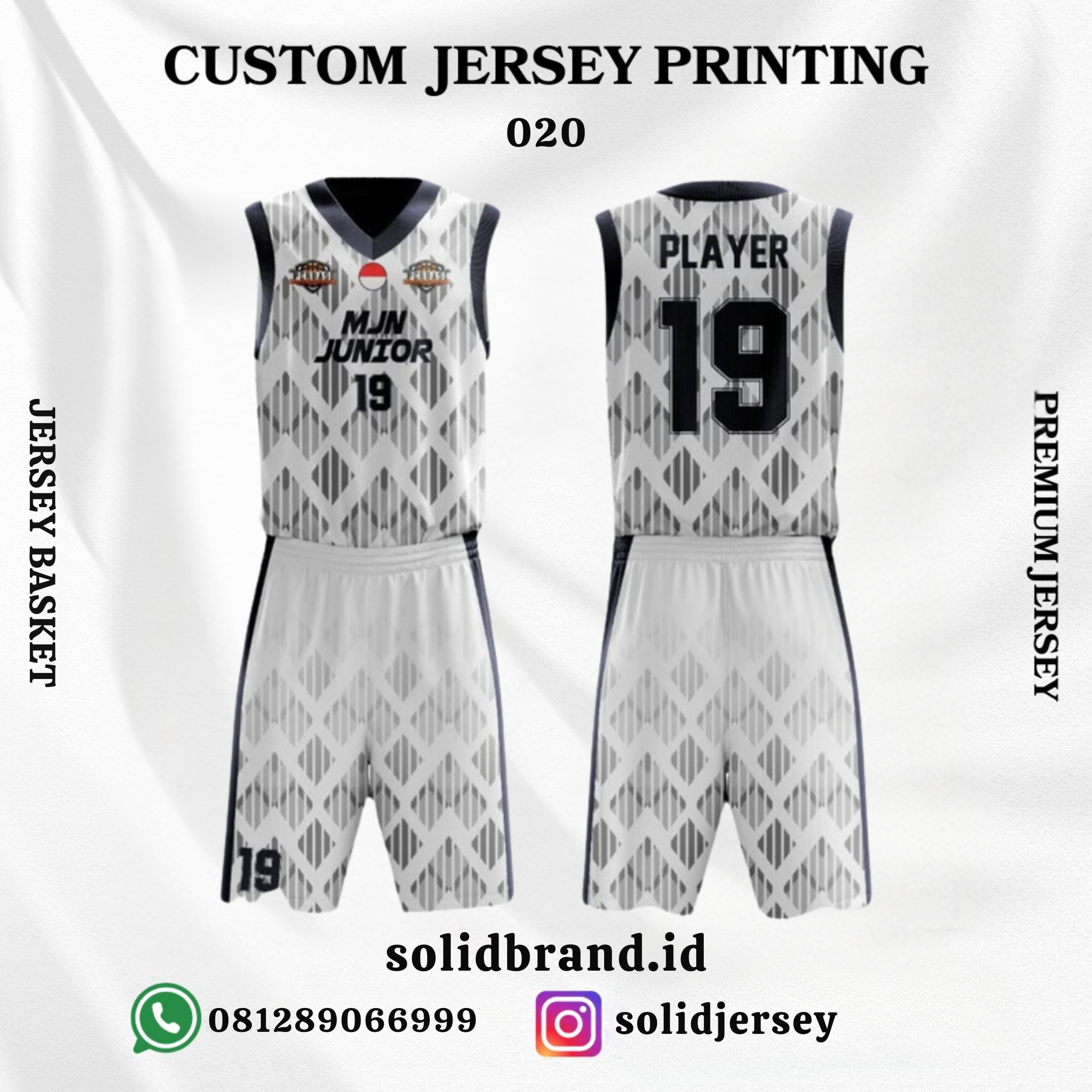 SOLID Jersey Basket Custom - Full printing