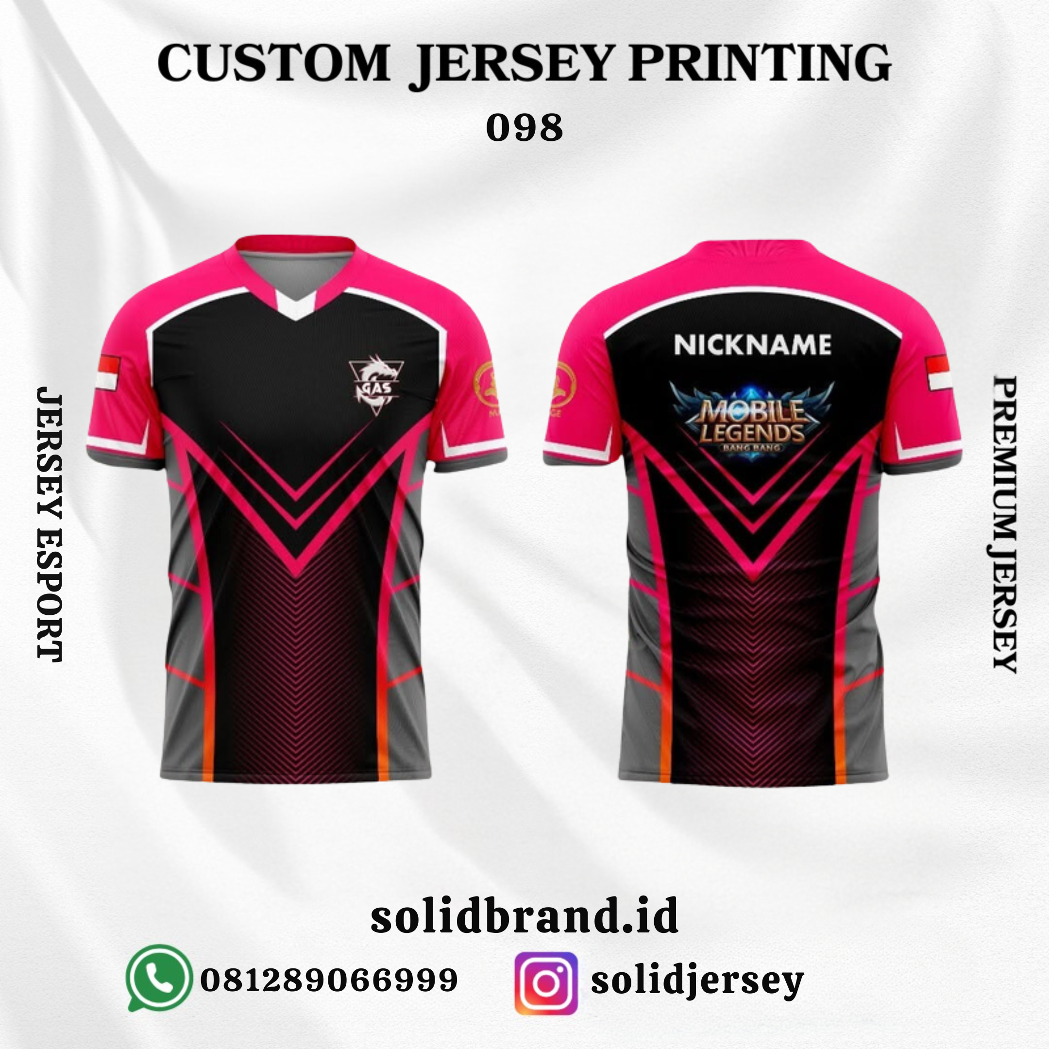 SOLID Jersey Esport Custom – Full Printing