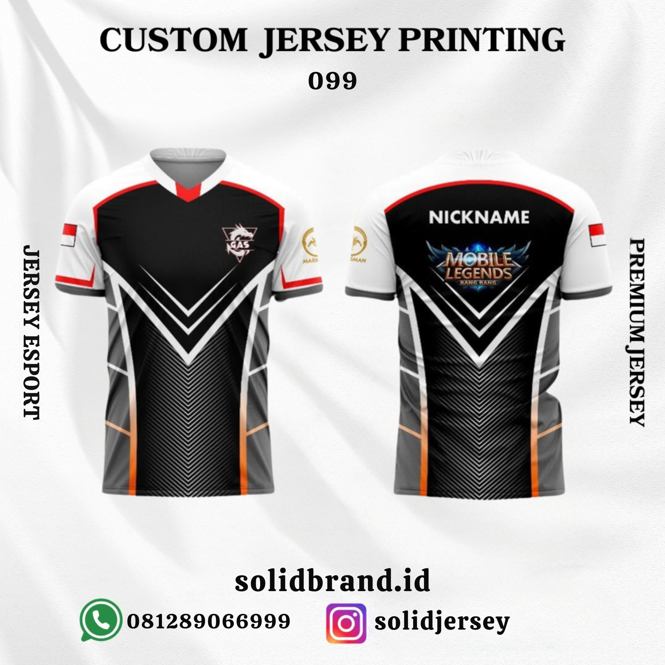 SOLID Jersey Esport Custom – Full Printing