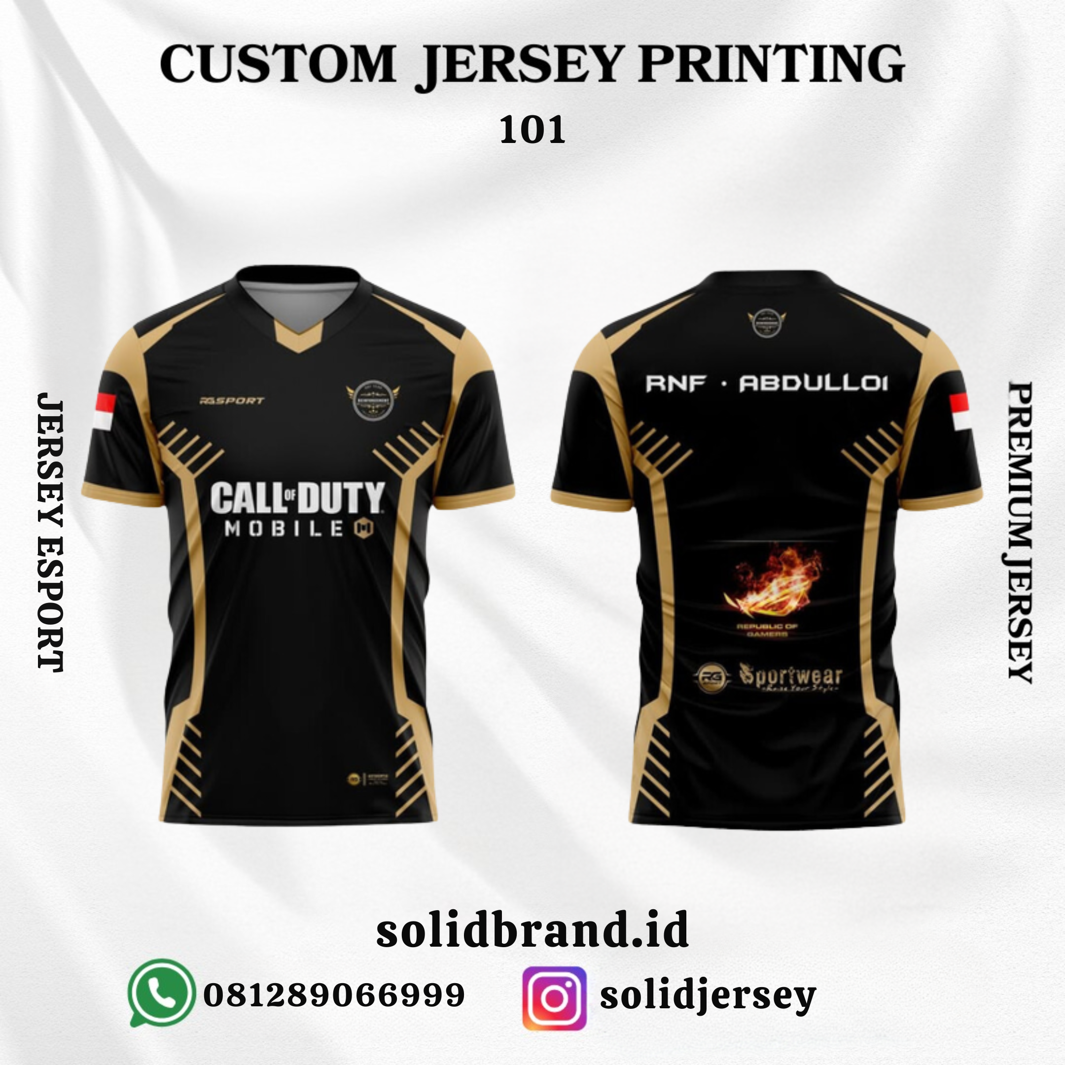 SOLID Jersey Esport Custom – Full Printing