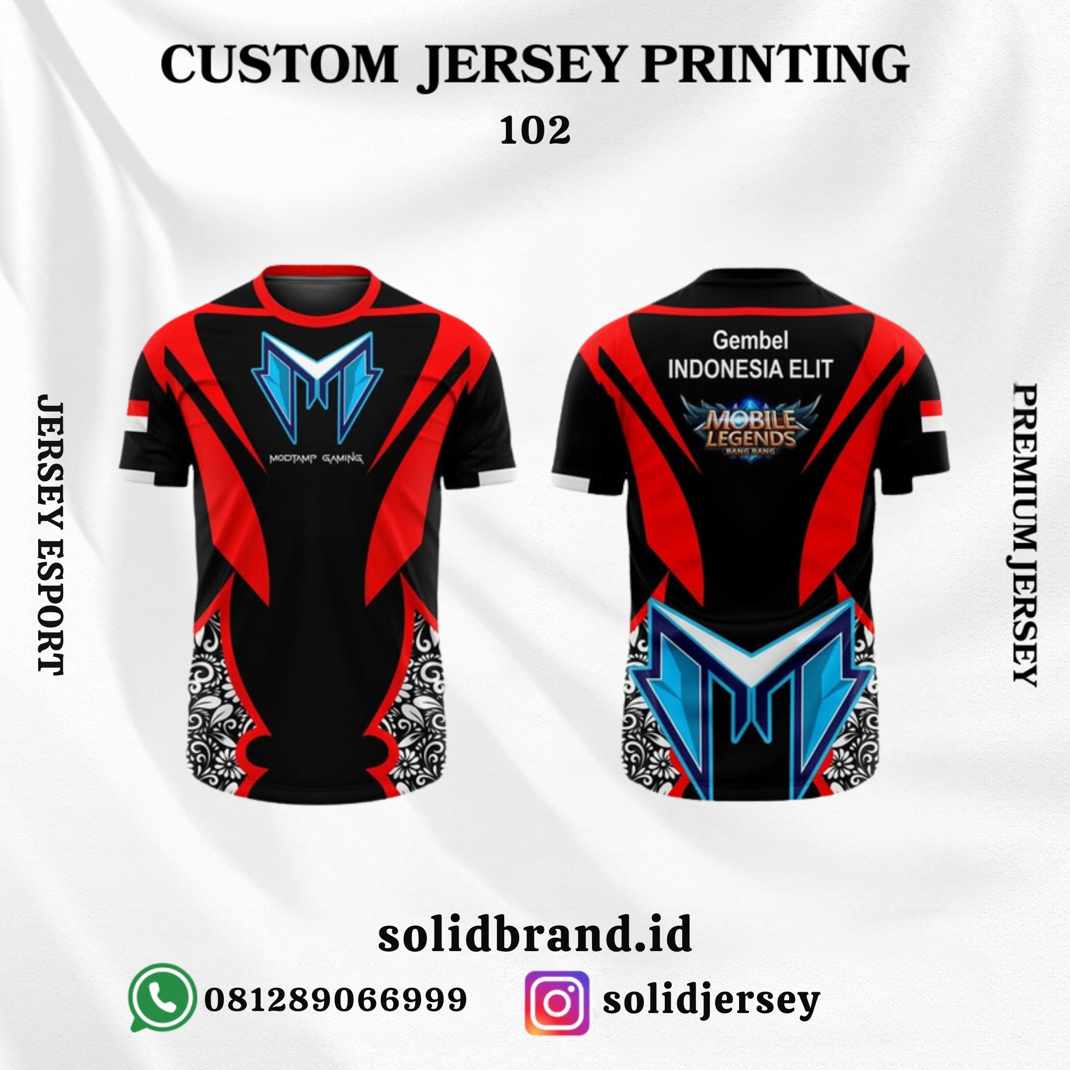 SOLID Jersey Esport Custom – Full Printing