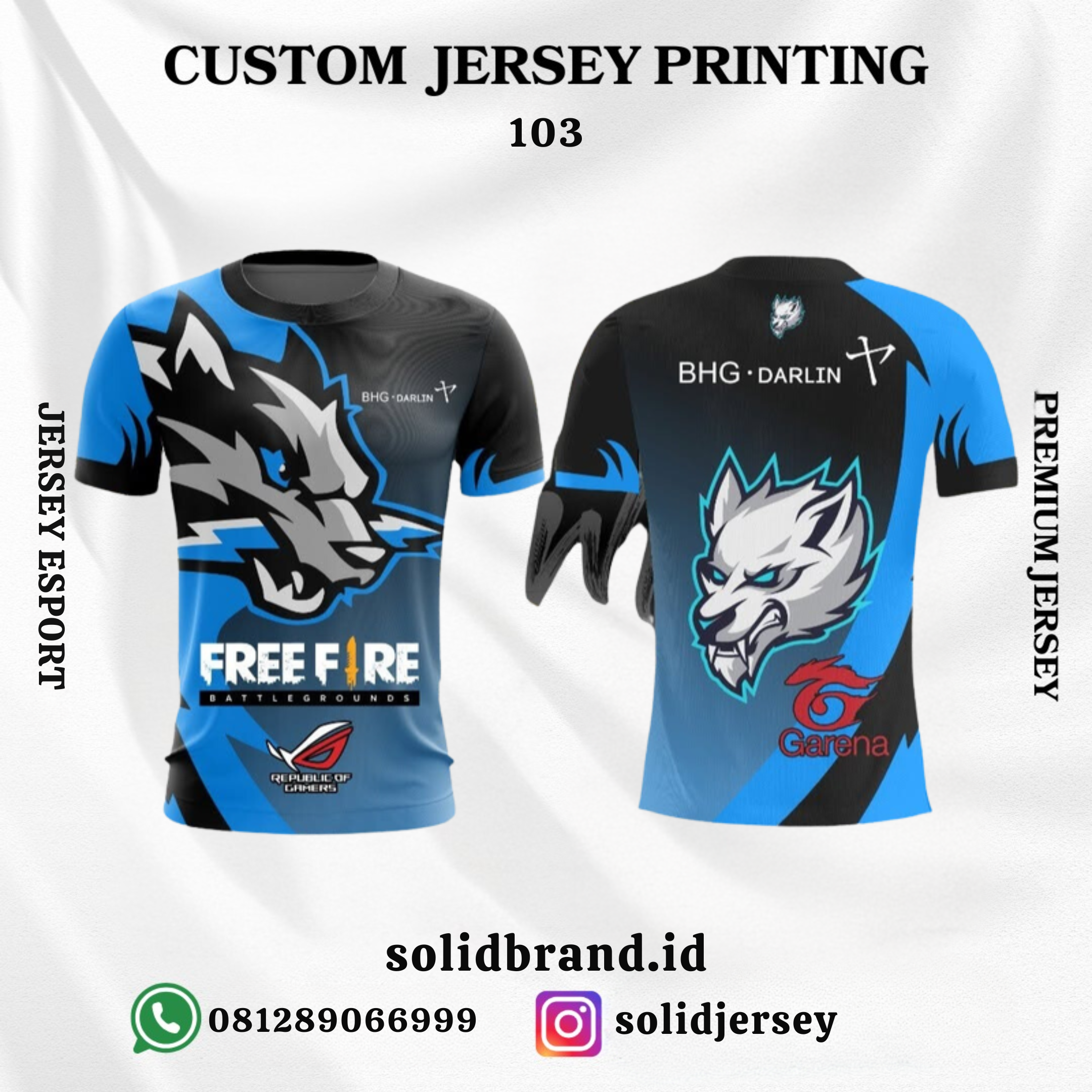 SOLID Jersey Esport Custom – Full Printing