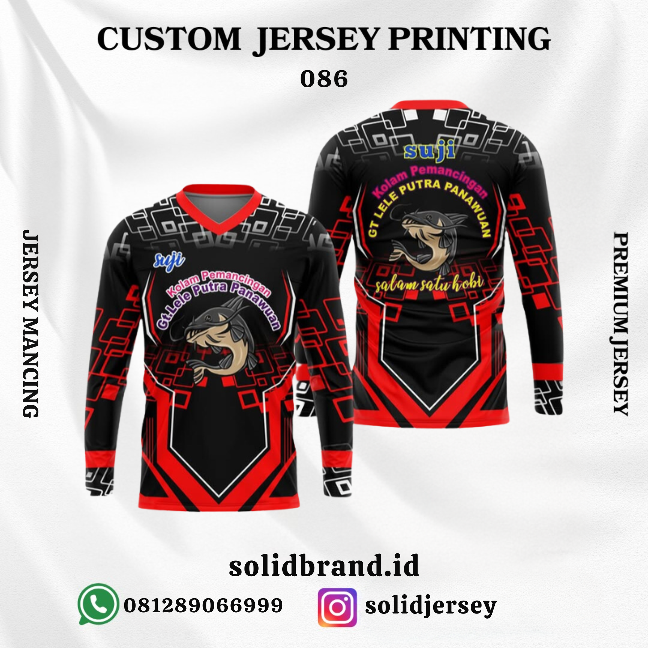 SOLID Jersey Mancing Custom – Full Printing