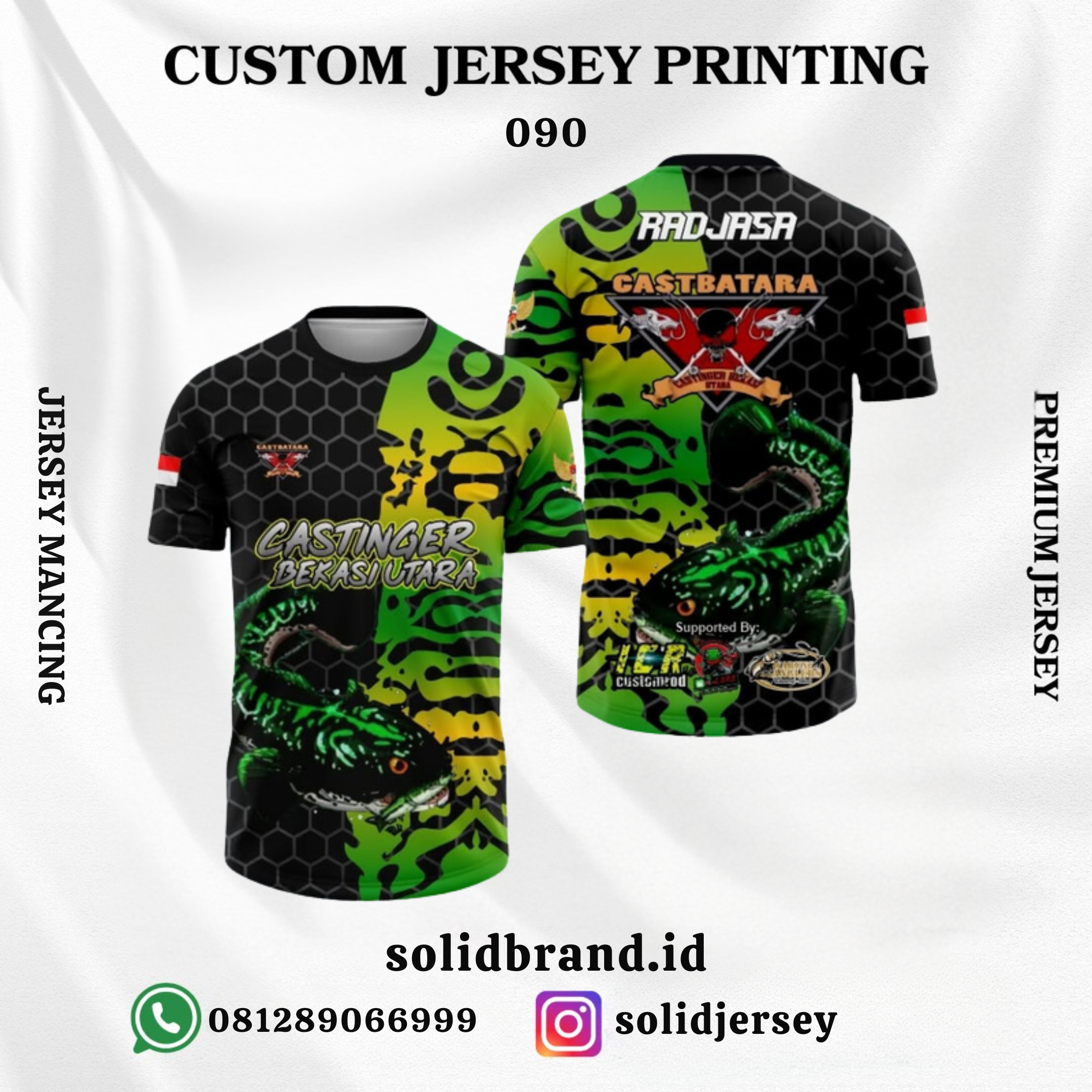 SOLID Jersey Mancing Custom – Full Printing
