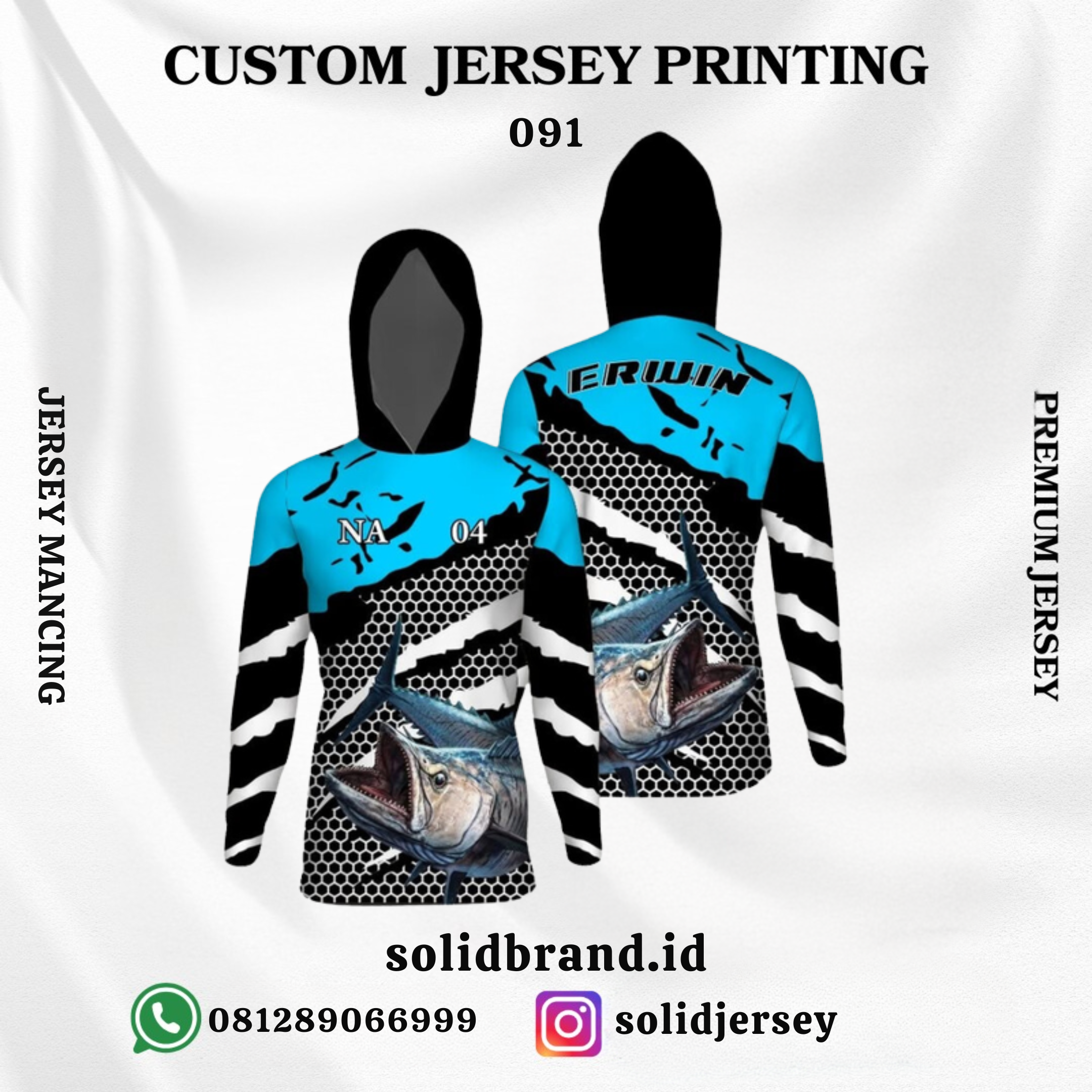 SOLID Jersey Mancing Custom – Full Printing