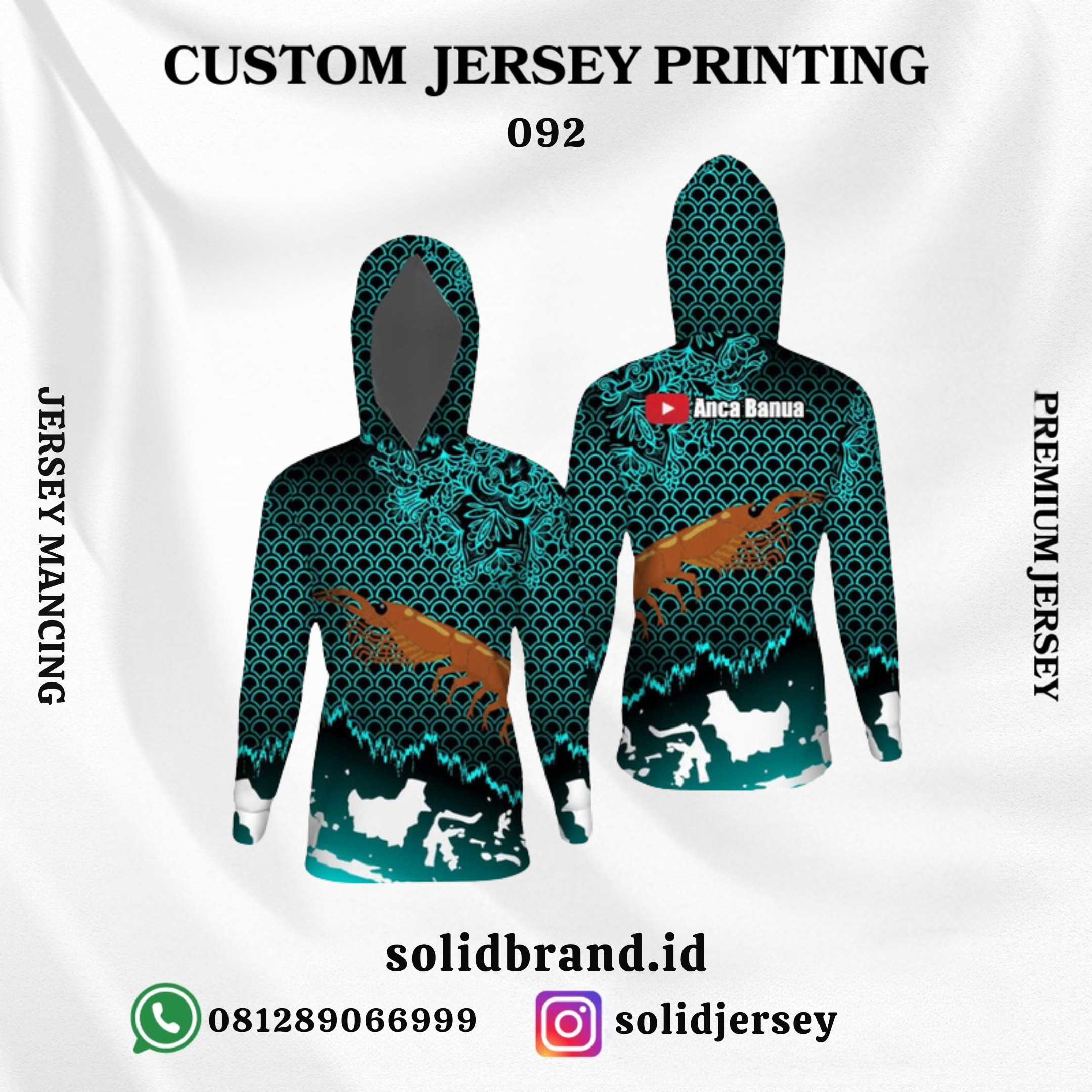 SOLID Jersey Mancing Custom – Full Printing