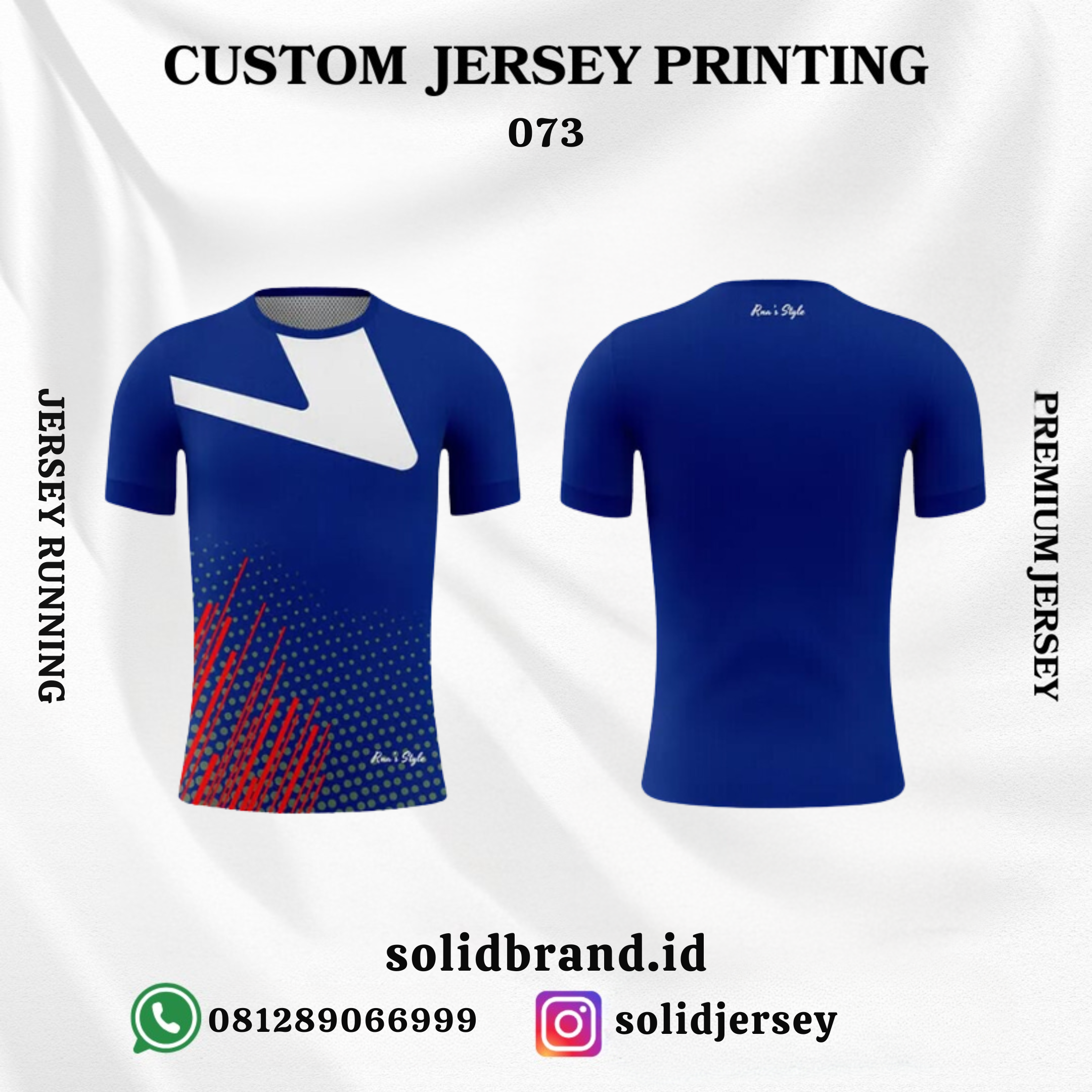 SOLID Jersey Running Custom – Full Printing