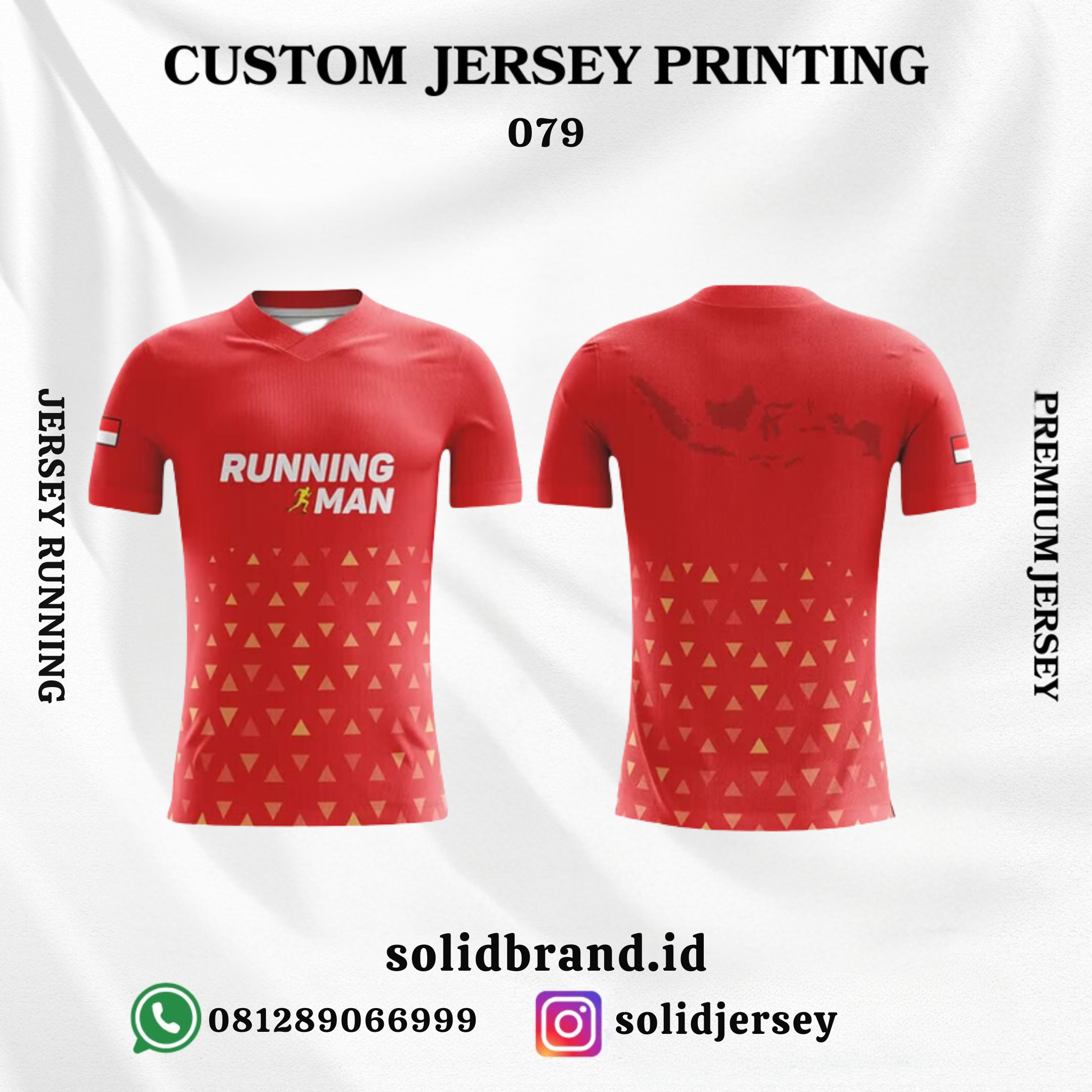 SOLID Jersey Running Custom – Full Printing