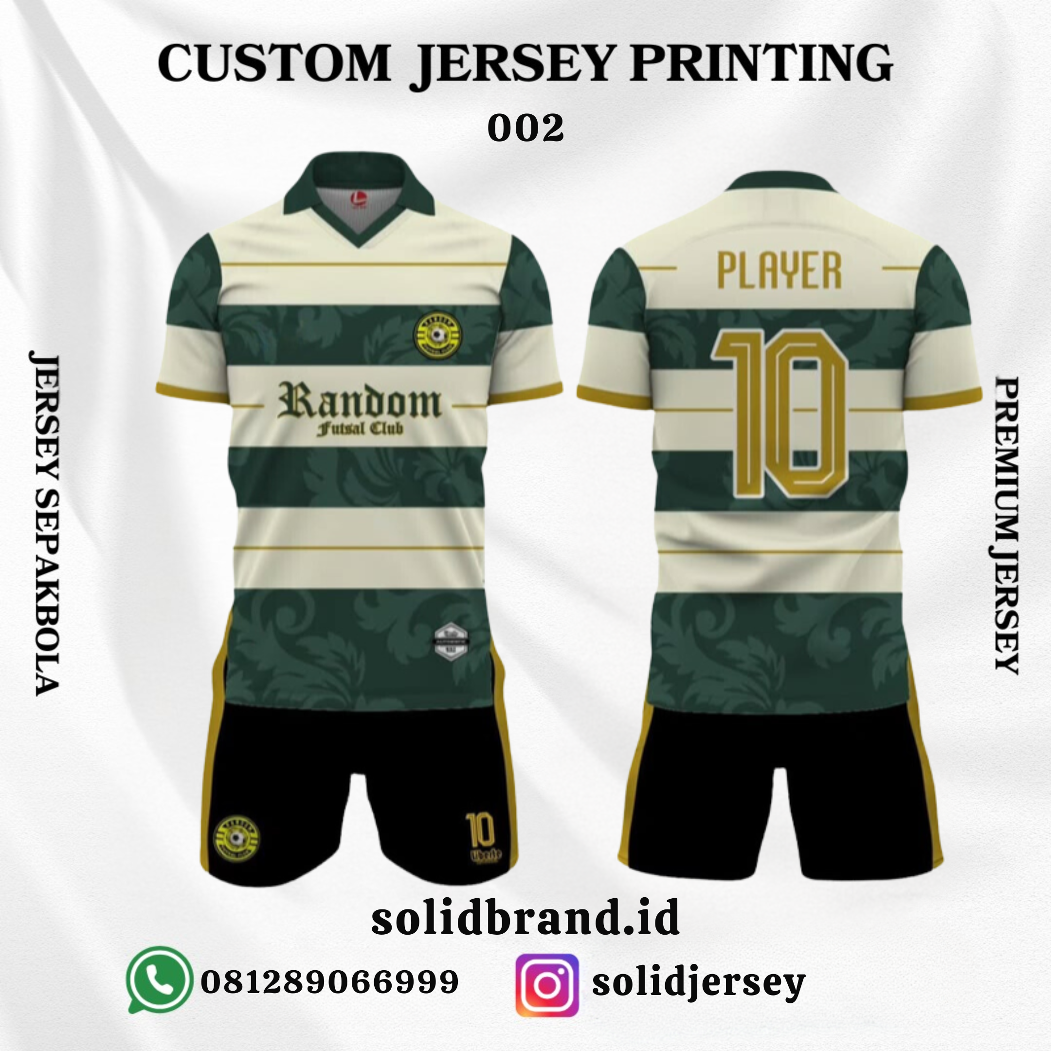 SOLID Jersey Sepakbola Custom - Full printing