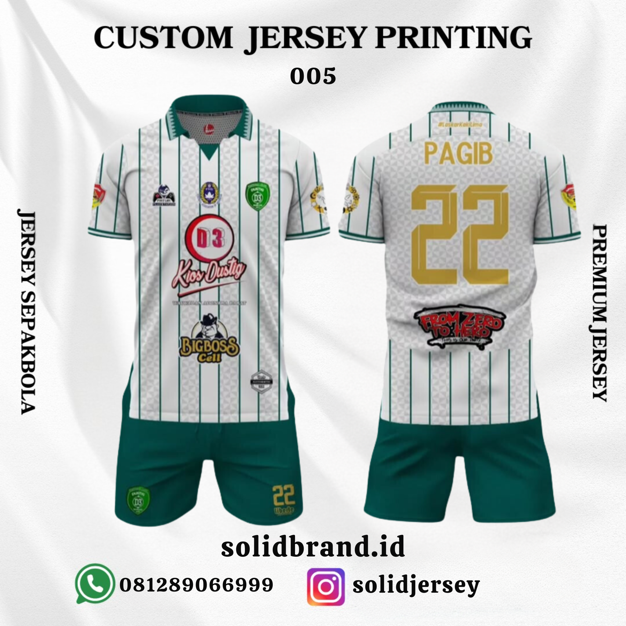 SOLID Jersey Sepakbola Custom - Full printing