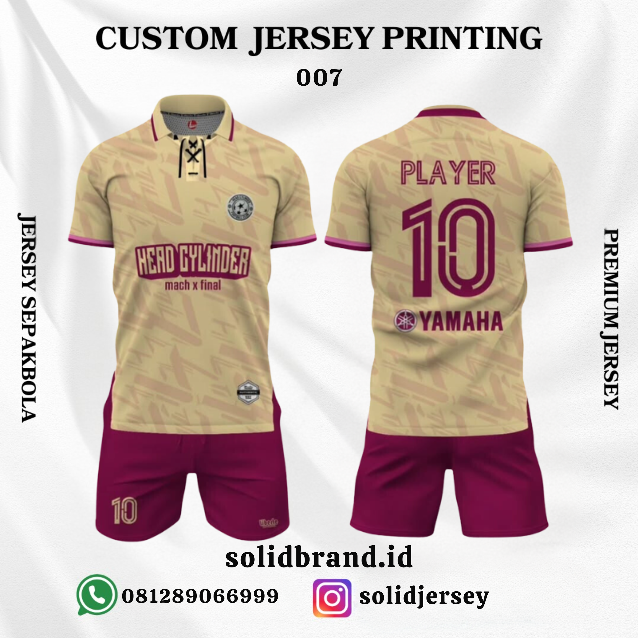 SOLID Jersey Sepakbola Custom - Full printing