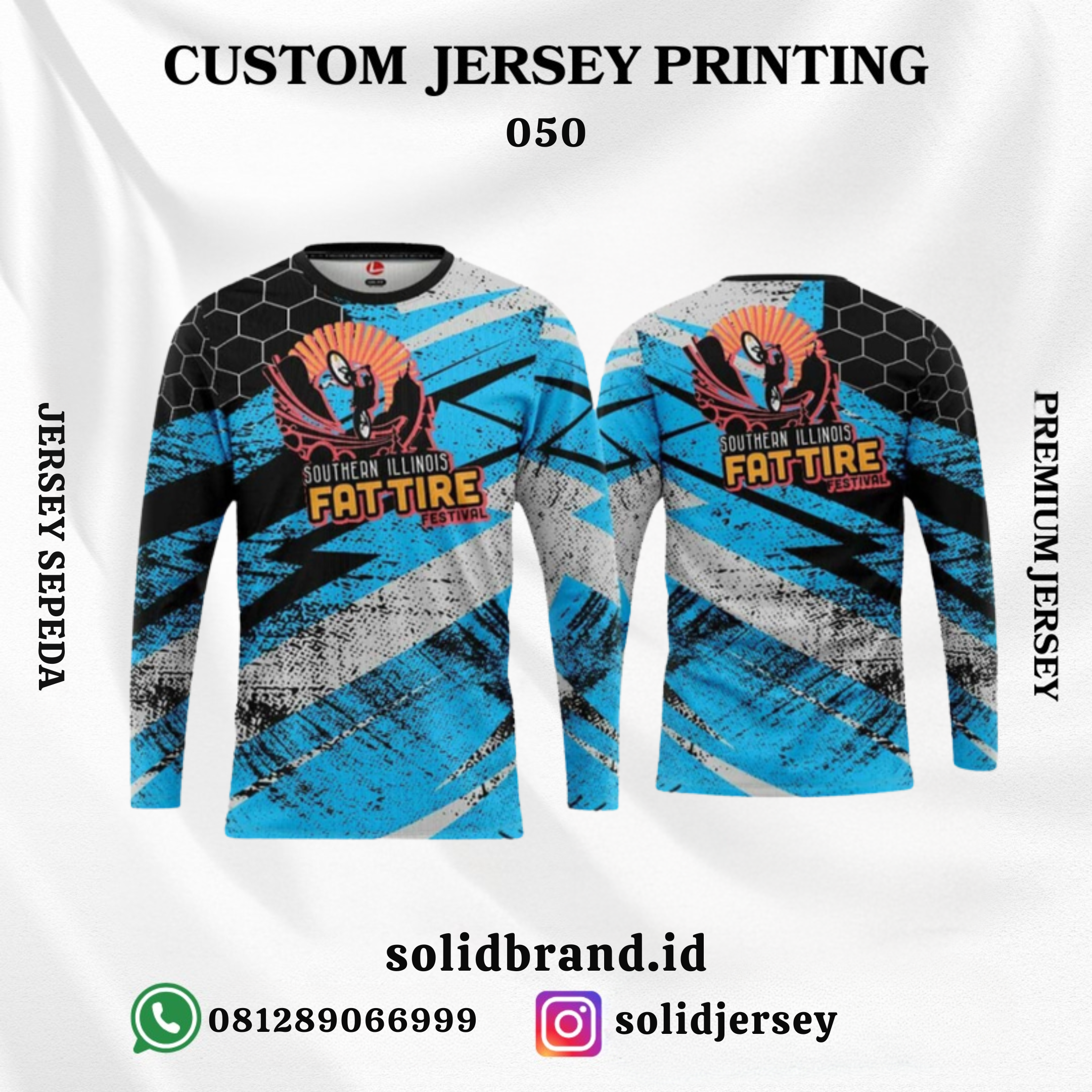 SOLID Jersey Sepeda Custom – Full Printing