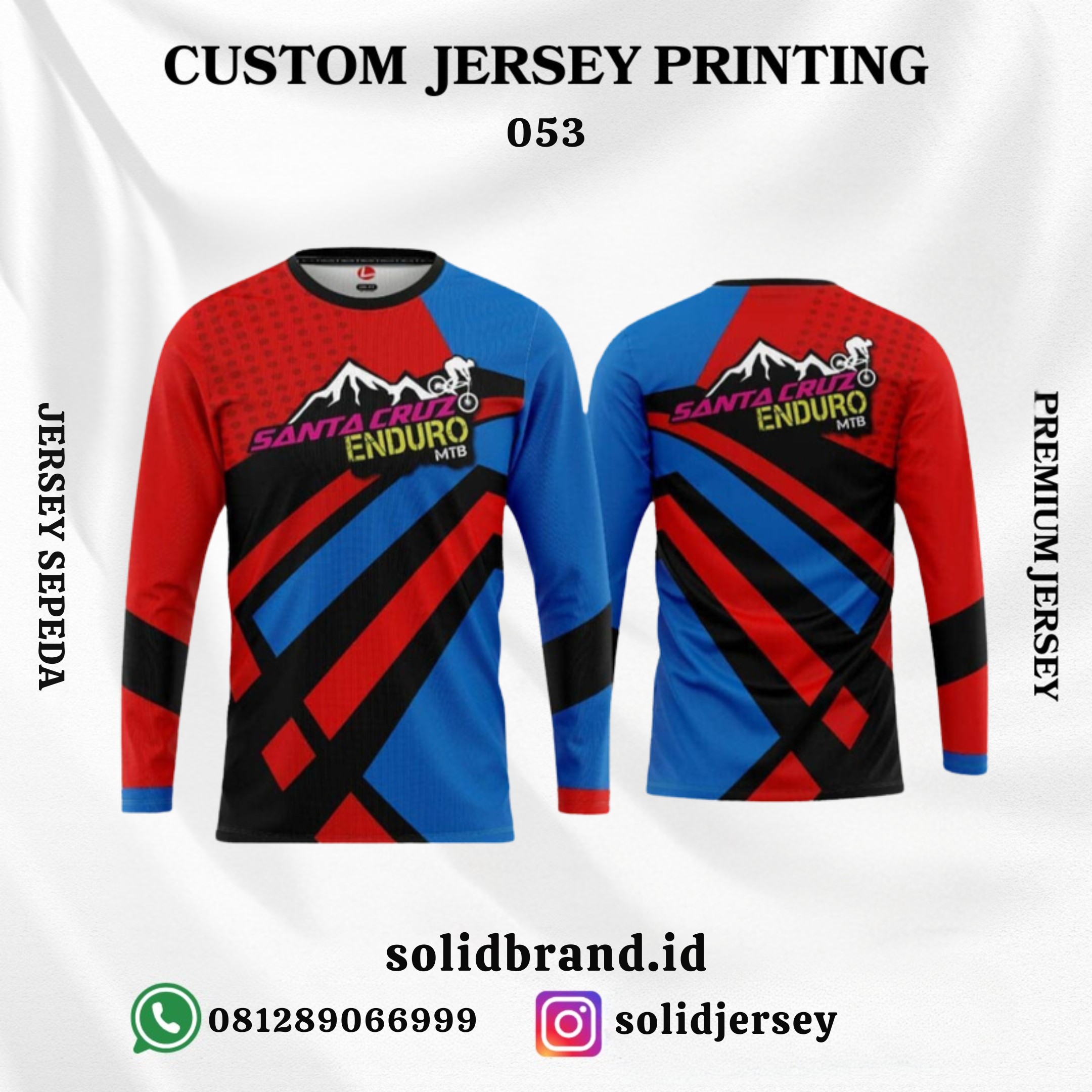 SOLID Jersey Sepeda Custom – Full Printing