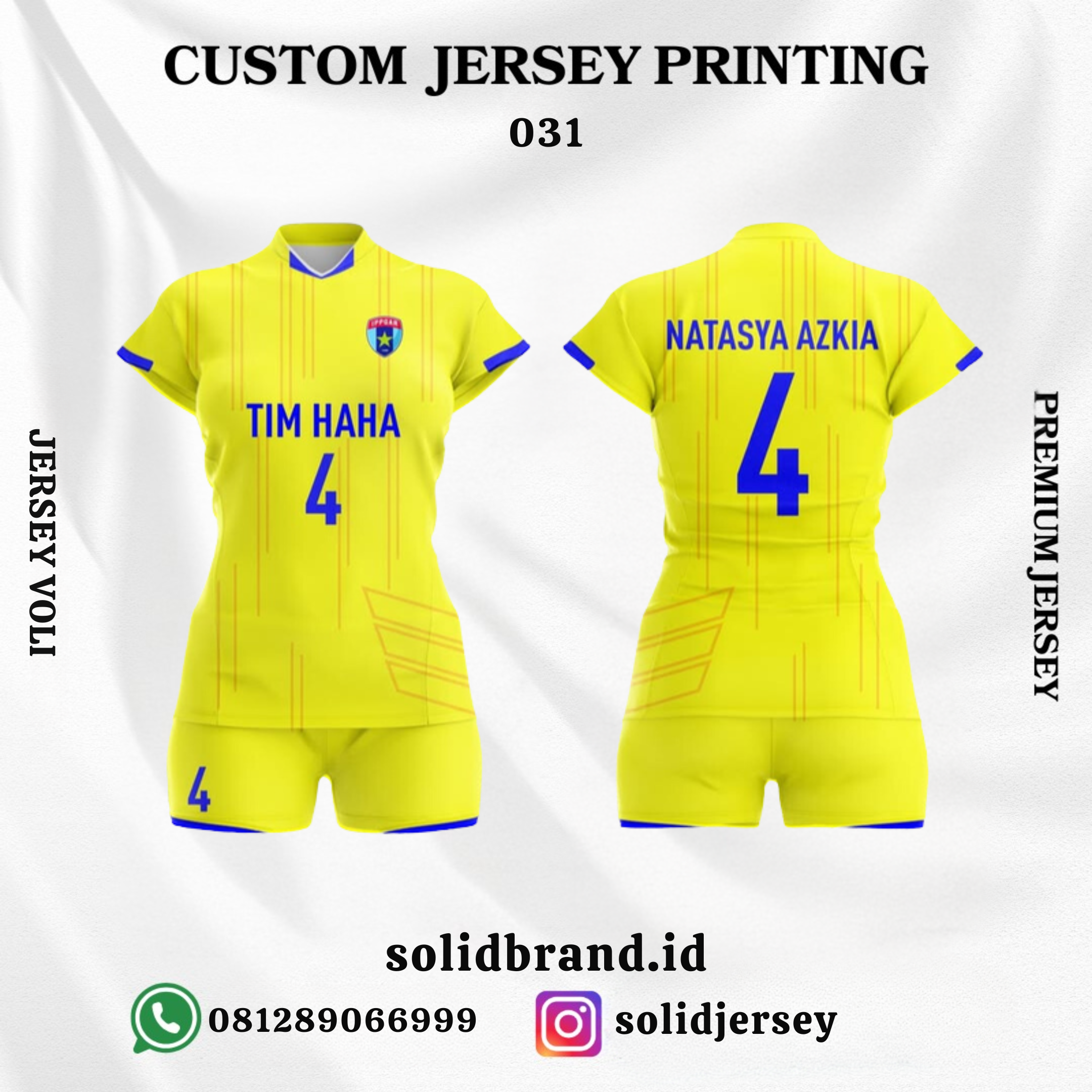 SOLID Jersey Voli Custom – Full Printing