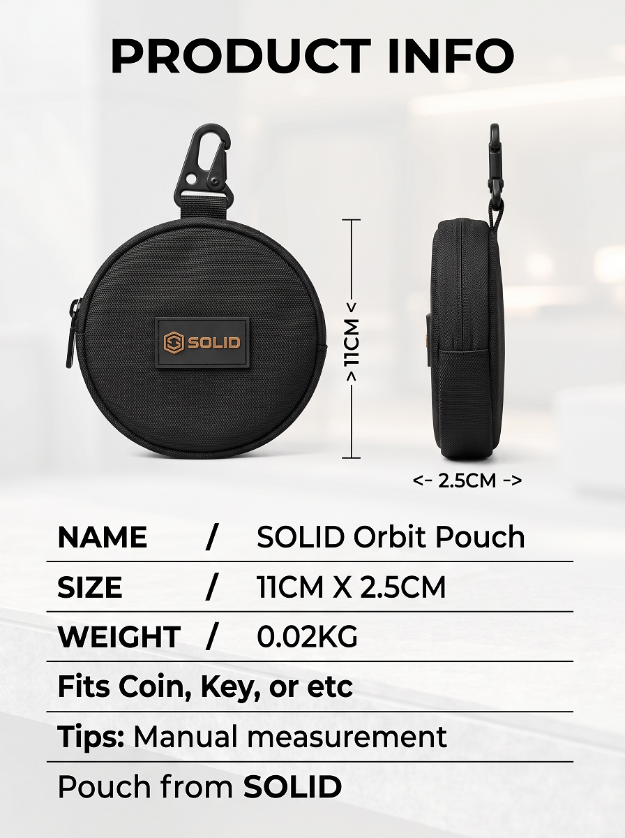 SOLID Pouch Bag – Mini Coin & Key Organizer