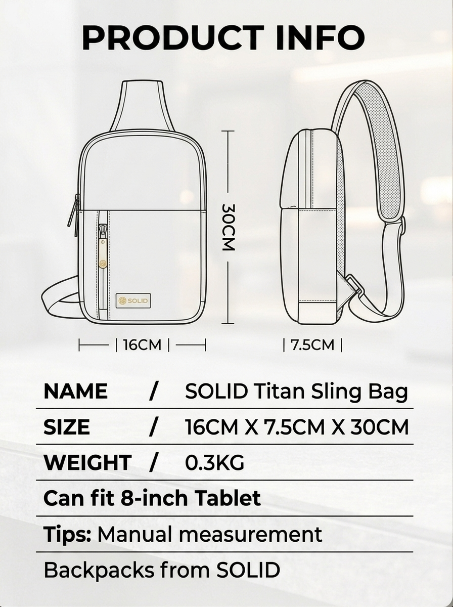 SOLID Titan Sling Bag – Tas Selempang Pria Wanita